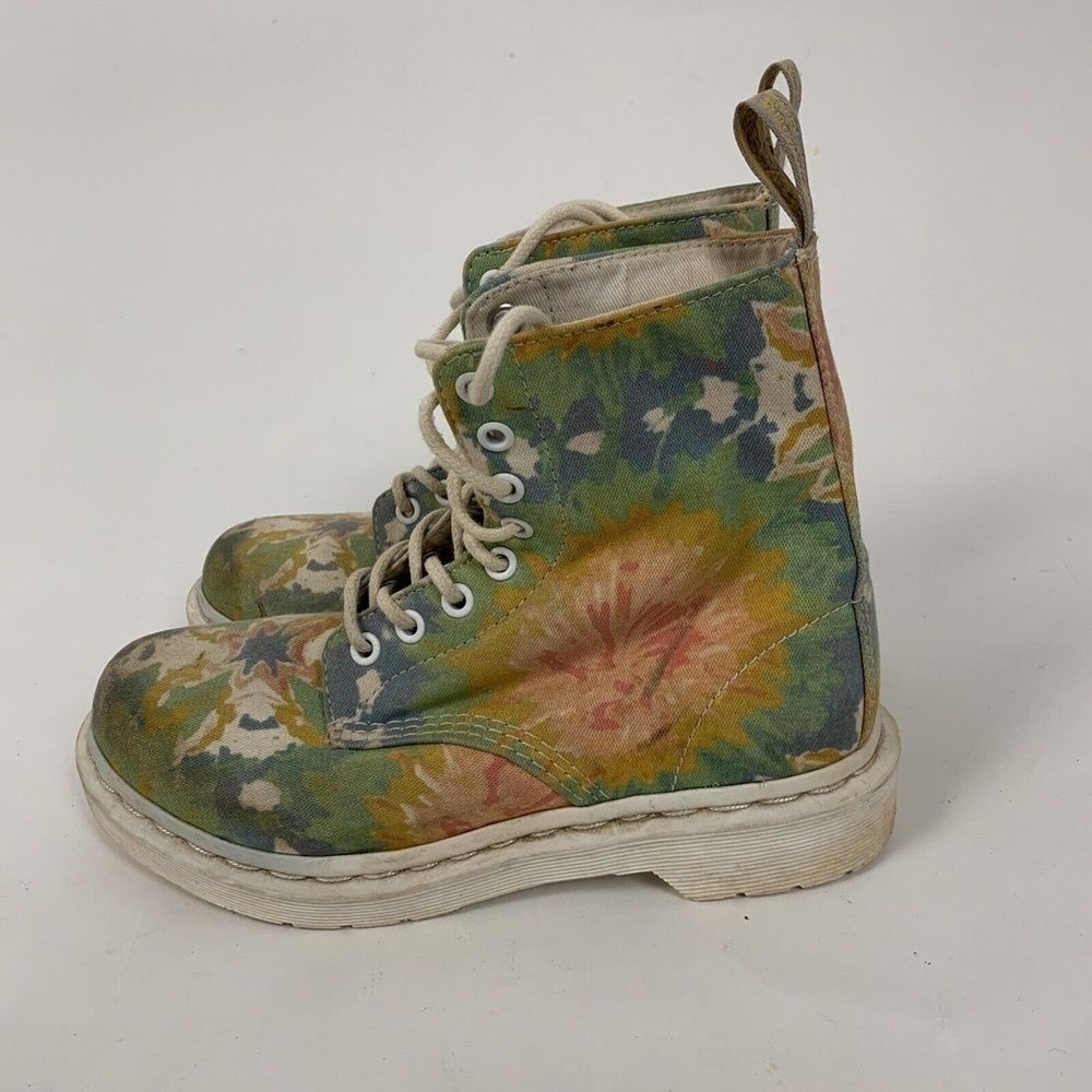 Dr. Martens Tie-Dye V Page MTD Boot Multi Mandala Pastel Fine Canvas Size 6 - Picture 4 of 5